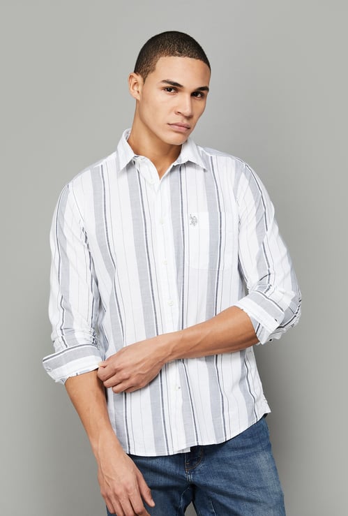 U.S. POLO ASSN. Striped Regular Fit Casual Shirt