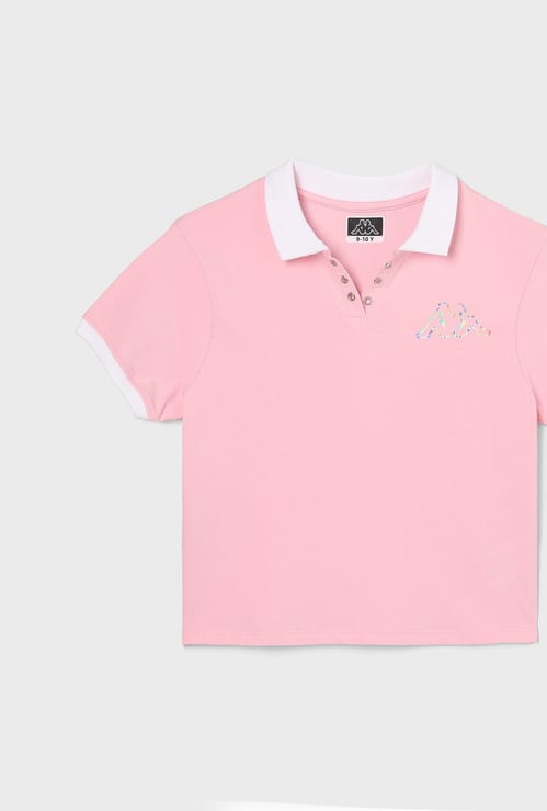 KAPPA Girls Solid Polo T-shirt