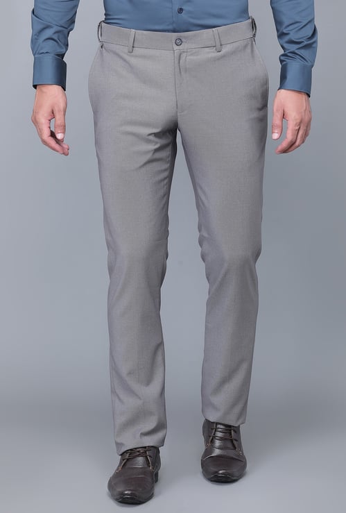 BLACKBERRYS Slim Straight Fit Formal Trousers