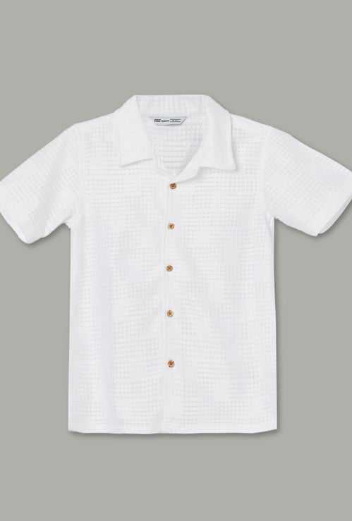 FAME FOREVER Boys Textured Shirt