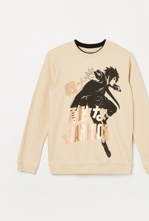 FAME FOREVER Boys Sasuke Uchiha Print Sweatshirt
