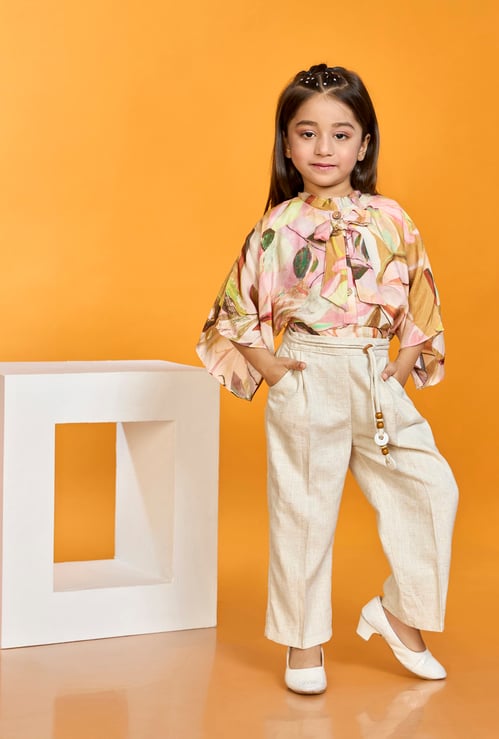 PEPPERMINT Girls Printed Top and Trousers