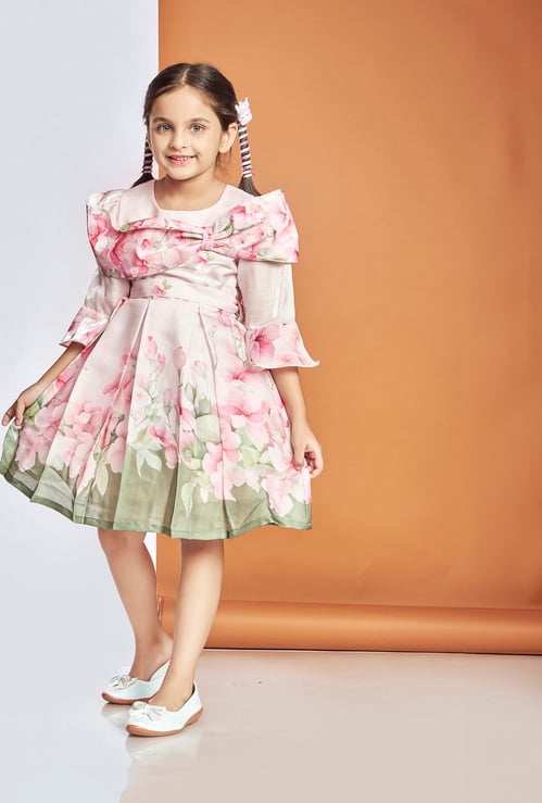 PEPPERMINT Girls Floral Print A-line Dress
