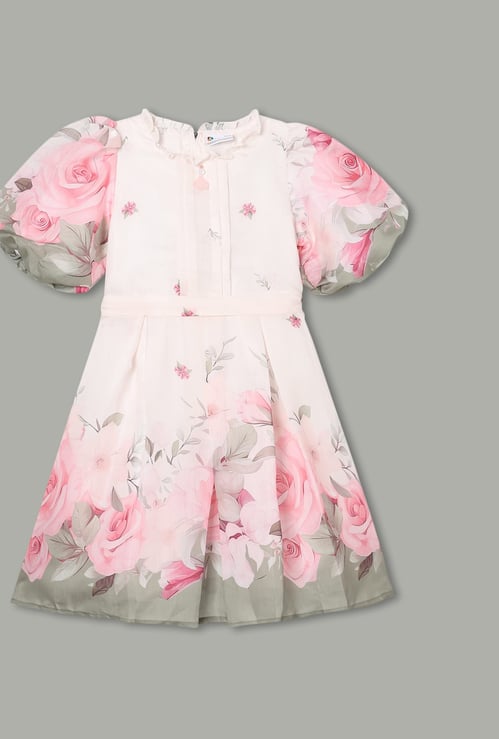 PEPPERMINT Girls Floral Print A-line Dress