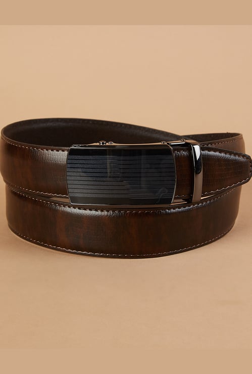 CODE Croc-Textured Buckled Formal Belt