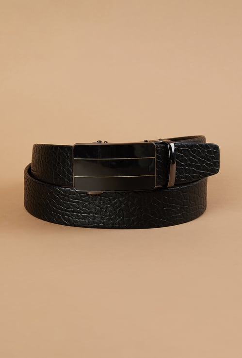 CODE Croc-Textured Buckled Formal Belt