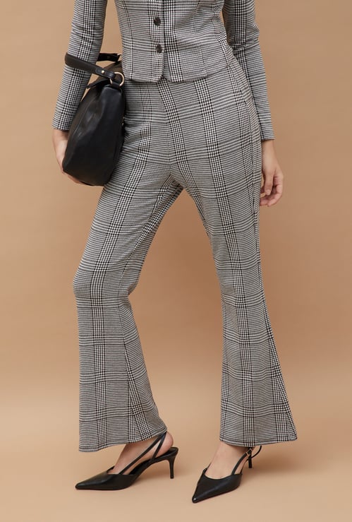 GINGER Checked Bootcut Trousers