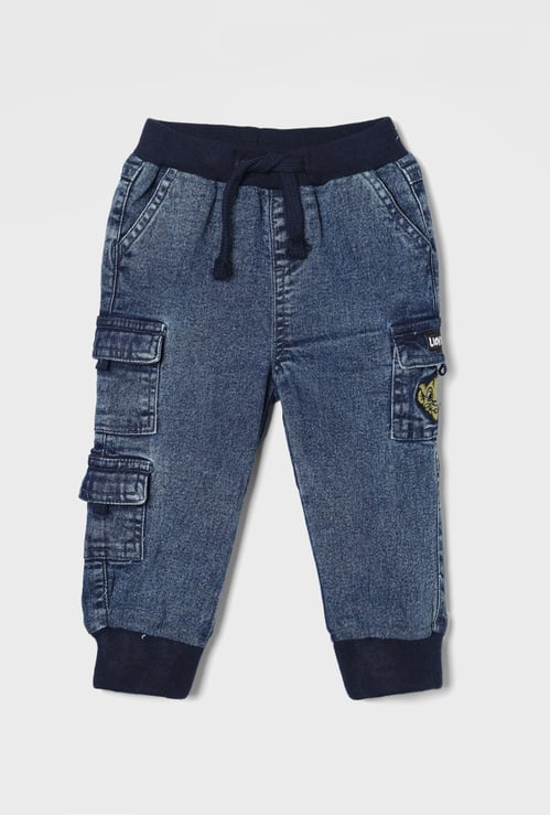 JUNIORS Boys The Lion King Appliqued Denim Joggers