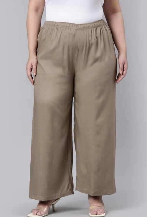 GO COLORS Solid Palazzos