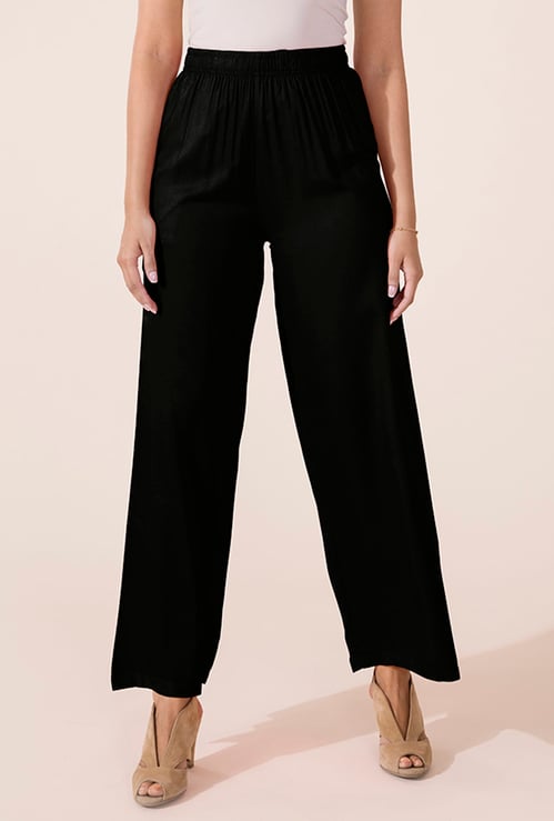 GO COLORS Solid Palazzos