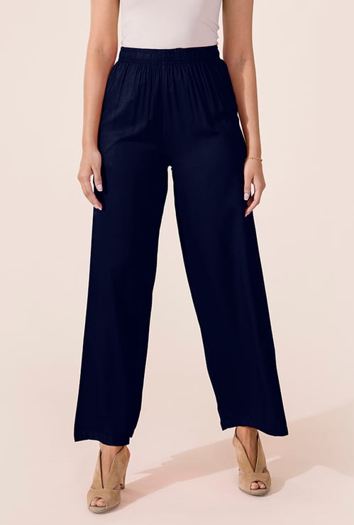 GO COLORS Solid Palazzos