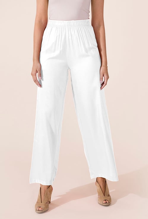 GO COLORS Solid Palazzos