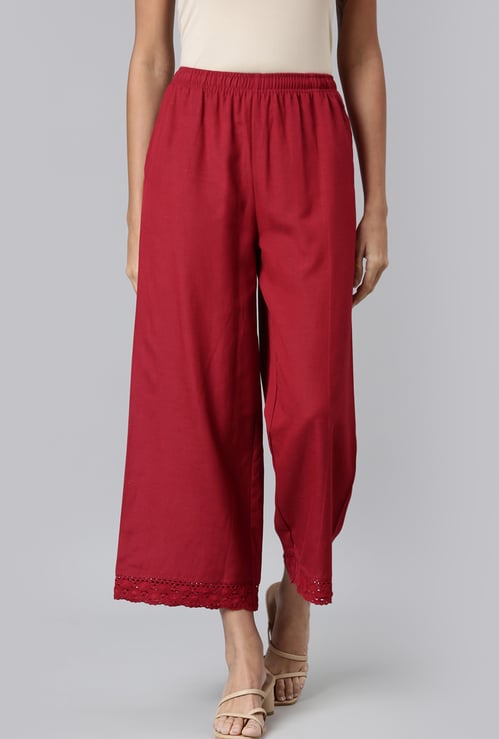 GO COLORS Solid Palazzos