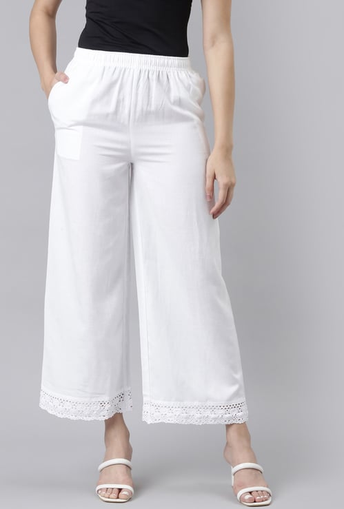 GO COLORS Lace Palazzos