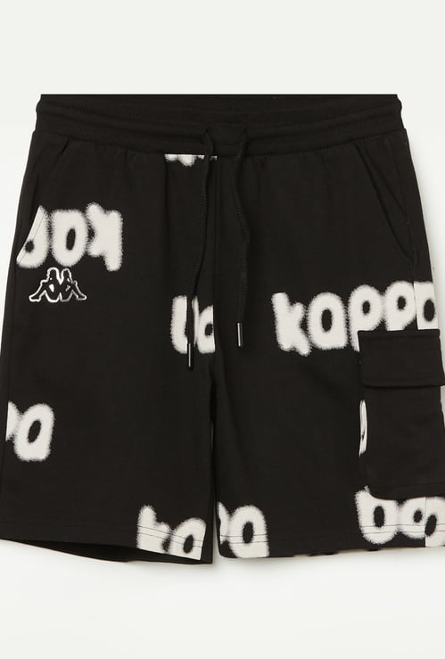 KAPPA Brand Print Cargo Shorts
