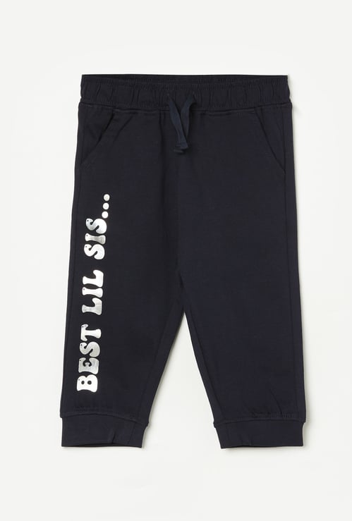 JUNIORS Girls Metallic Print Joggers