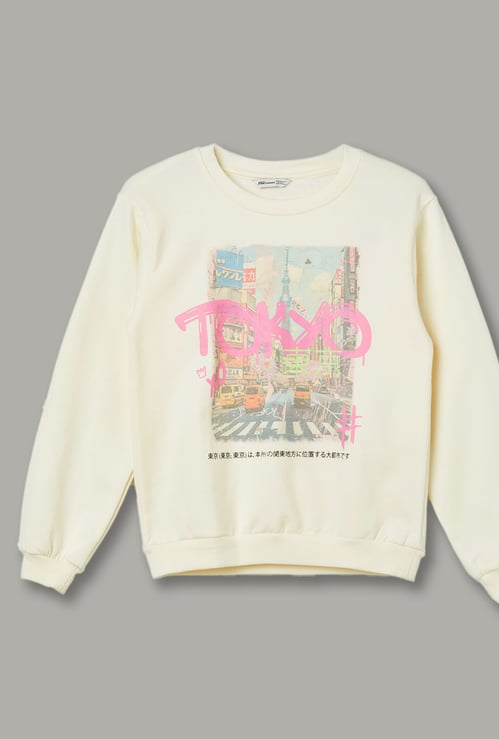 FAME FOREVER Girls Printed Sweatshirt