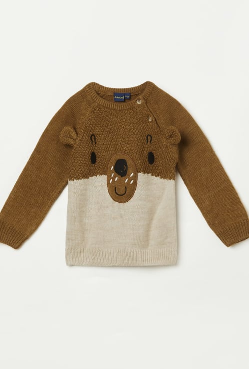 JUNIORS Boys Knit Applique Sweater