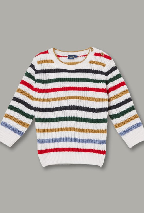 JUNIORS Boys Striped Sweater