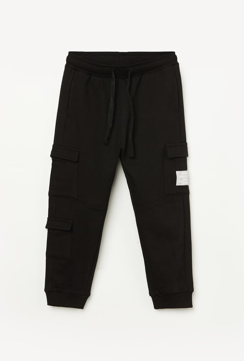 JUNIORS Boys Solid Cargo Joggers