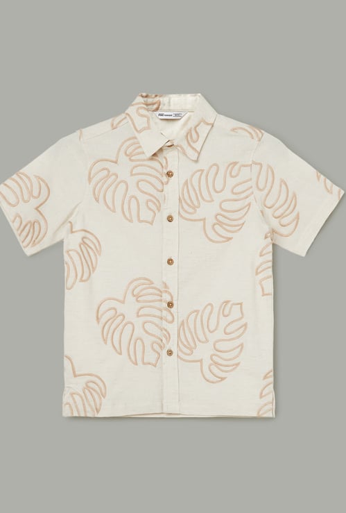 FAME FOREVER Boys Embroidered Shirt