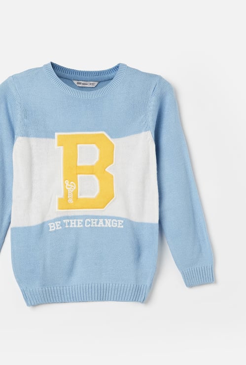 FAME FOREVER Boys Applique Sweater