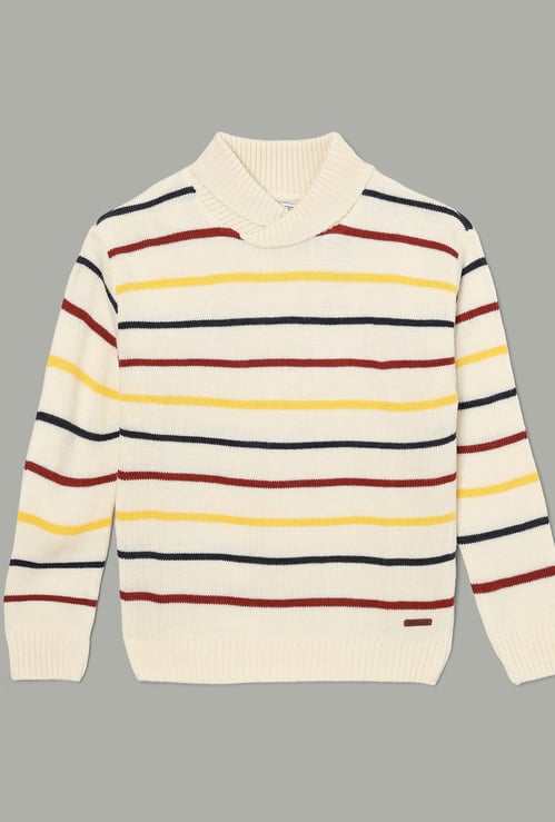 FAME FOREVER Boys Striped Sweater