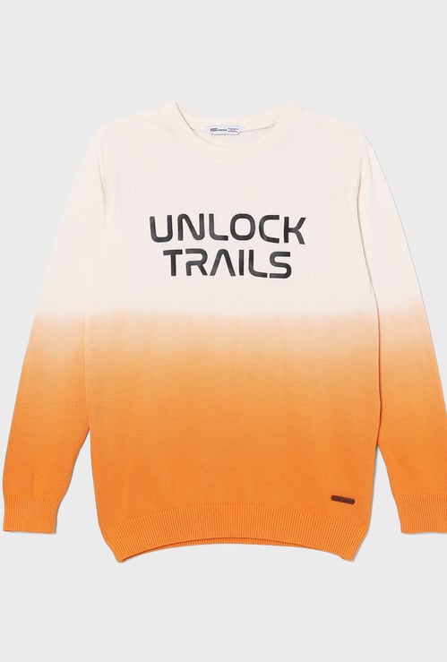 FAME FOREVER Boys Typographic Print Sweater
