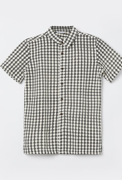 FAME FOREVER Boys Crocheted Shirt