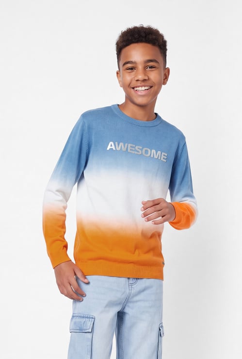 FAME FOREVER Boys Graphic Print Sweater