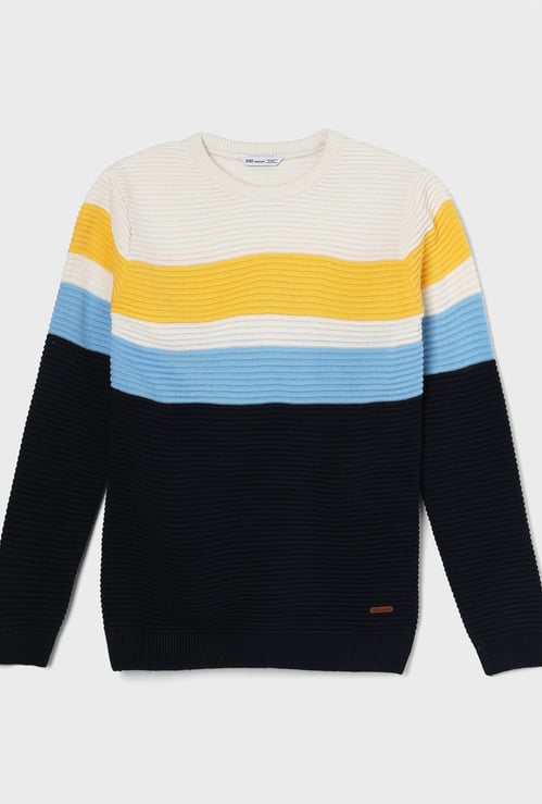 FAME FOREVER Boys Striped Sweater
