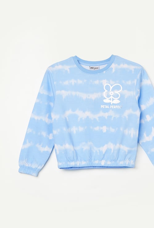 FAME FOREVER Girls Tie-Dye Sweatshirt