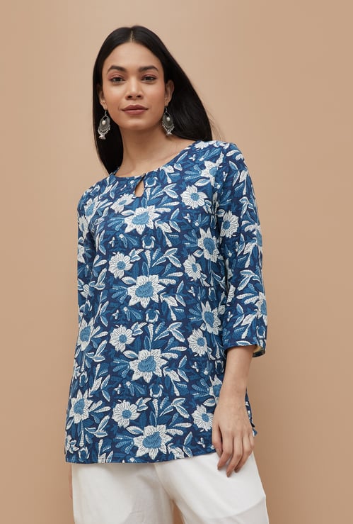 MELANGE Paisley Print Straight Kurti