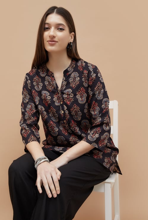 MELANGE Ethnic Motif Print Straight Kurti