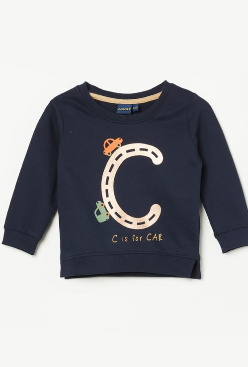 JUNIORS Boys Metallic Print Sweatshirt