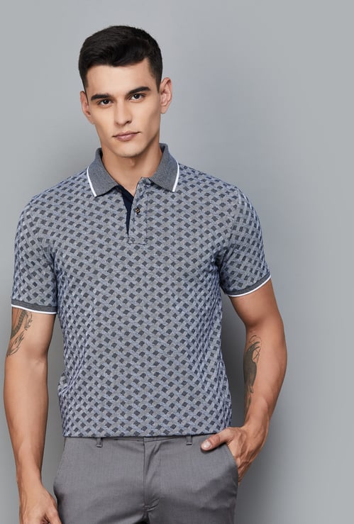 FAHRENHEIT Self-Design Polo T-shirt