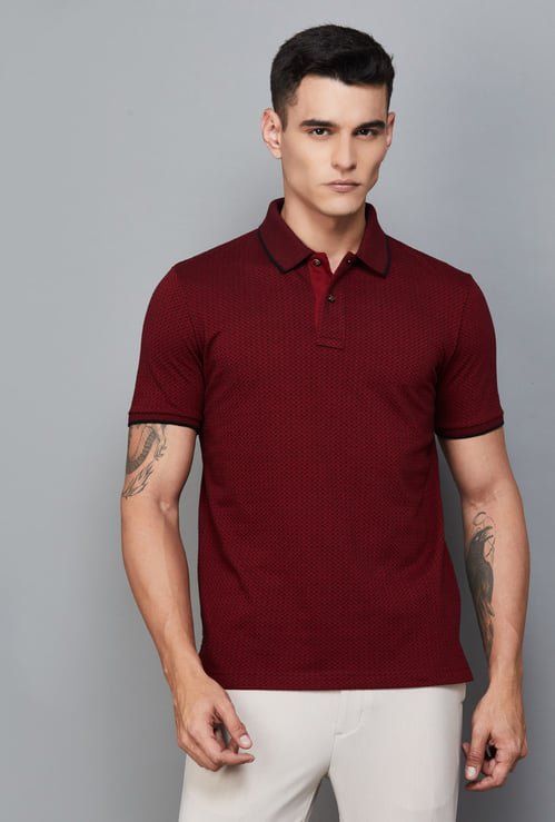 FAHRENHEIT Knit Polo T-shirt