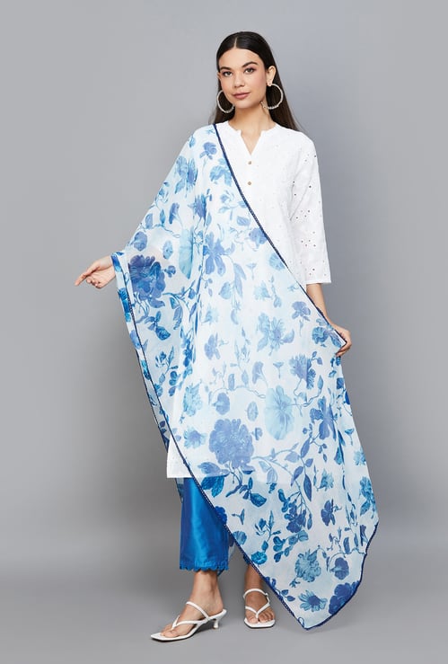 W Floral Print Dupatta
