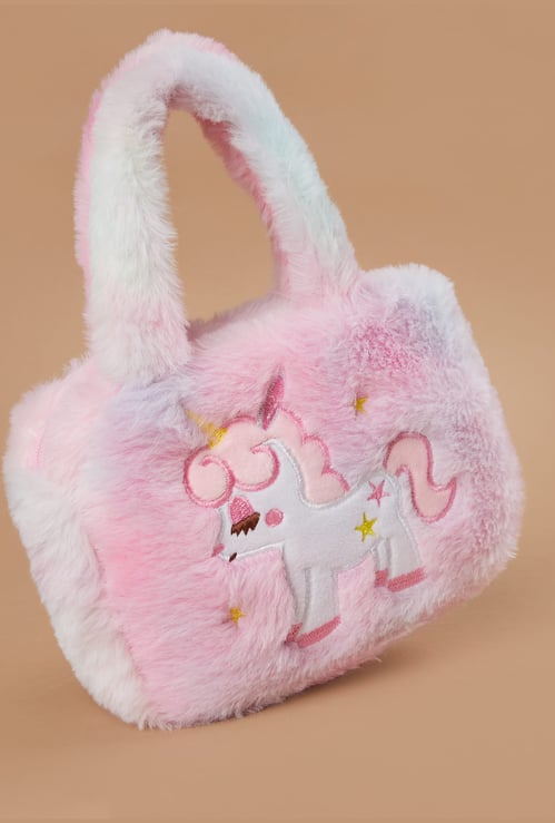 FAME FOREVER Unicorn Applique Handheld Bag