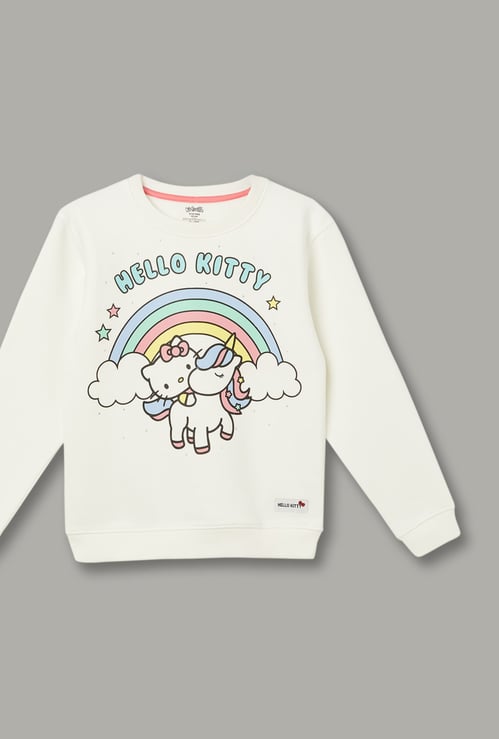 KIDSVILLE Girls Hello Kitty Print Sweatshirt