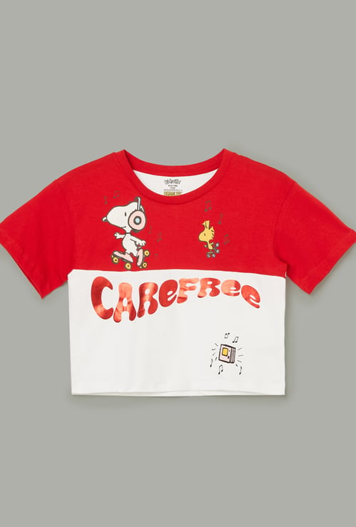 KIDSVILLE Girls Peanuts T-shirt