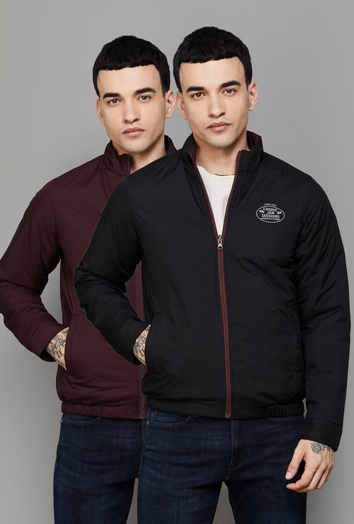 SPYKAR Solid Reversible Puffer Jacket