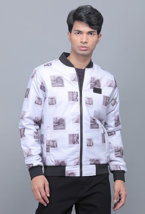 SPYKAR Graphic Print Bomber Jacket