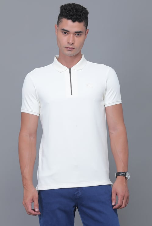 SPYKAR Waffle Textured Polo T-shirt