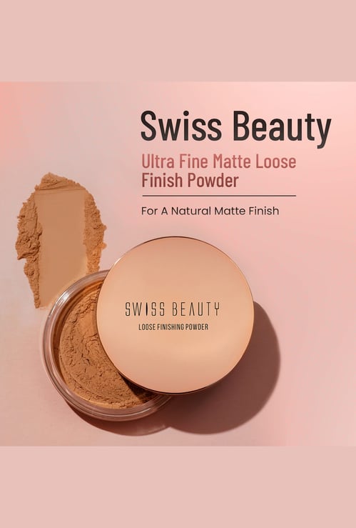 SWISS BEAUTY Ultra Fine Loose Finish Powder - 02 Banana Powder - 10g