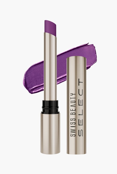 SWISS BEAUTY Select High On Shine Lipstick- 06 Admirer Plum - 1g