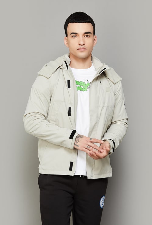 PUMA Solid Hooded Sports Jacket
