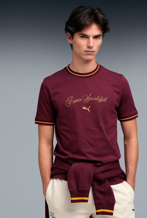 PUMA Logo Embroidered T-shirt