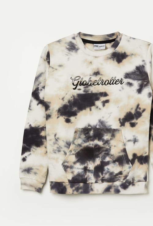 FAME FOREVER Boys Tie & Dye Sweatshirt