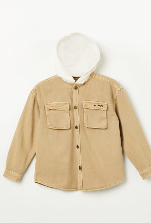 FAME FOREVER Boys Solid Hooded Jacket